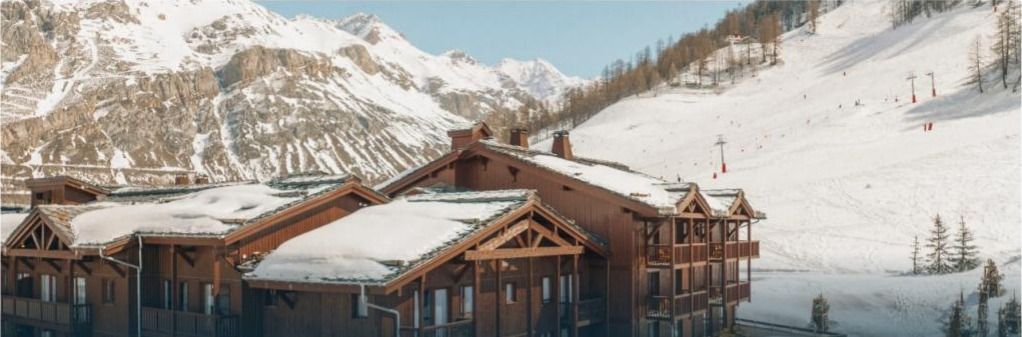 Club Med Val d'Isère chalets below the ski slopes